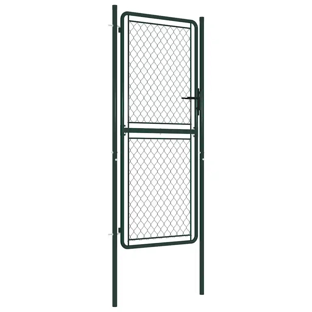 Cancello da Giardino in Acciaio 100x175 cm Verde 144406