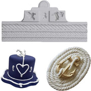 Modulo di silicone per decorare torte di fondant, cupcake, zucchero, biscotti, dolci e cartoline di argilla con fili e nodi