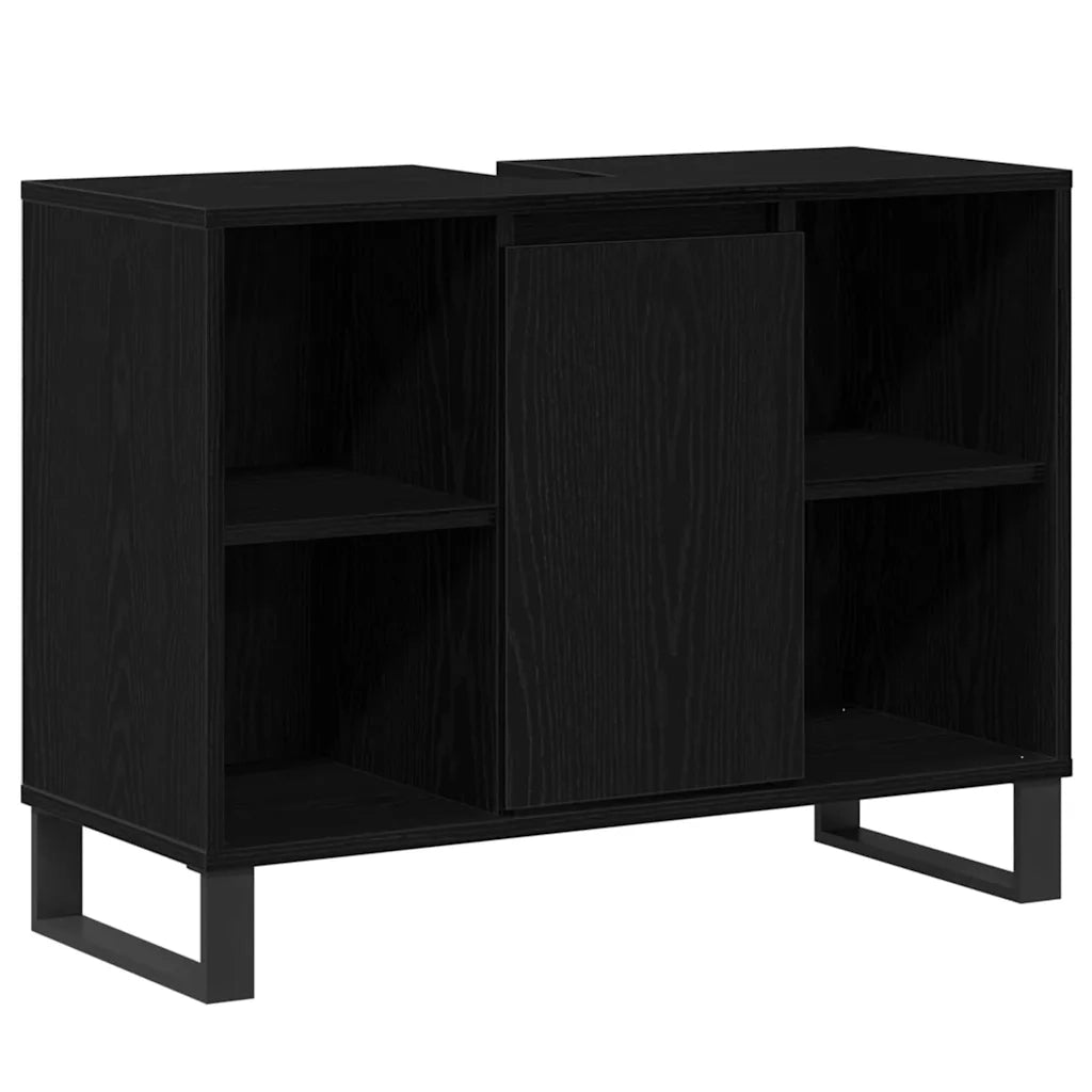 Mobile da Bagno Nero 80 x 33 x 60 cm Legno multistrato 873900