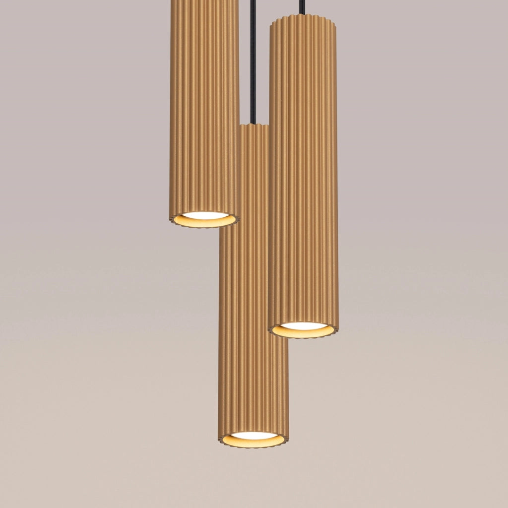 Lampada a sospensione moderna oro Ø20 3xGU10 GRAVIO