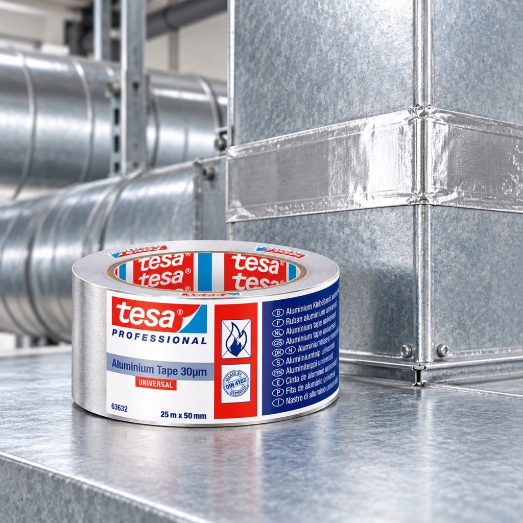 Tesa nastro adesivo in alluminio per sigillatura e isolamento 25 m x 50 mm