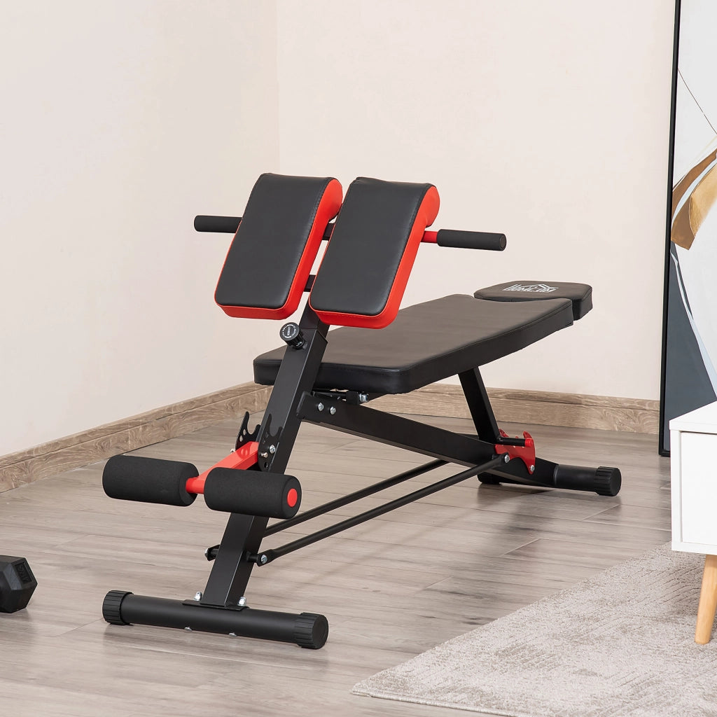 Panchetta per addominali regolabile in acciaio ¨C zephmum ¨C nero 64x146x73.5-85cm