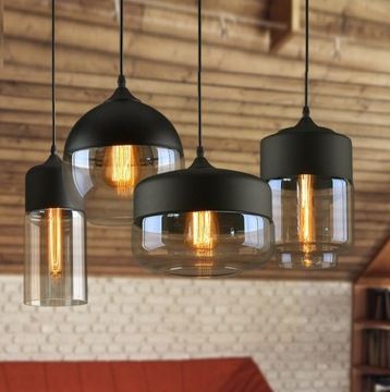 Lampada Da Soffitto Pensile Di Vetro Zenit B Black