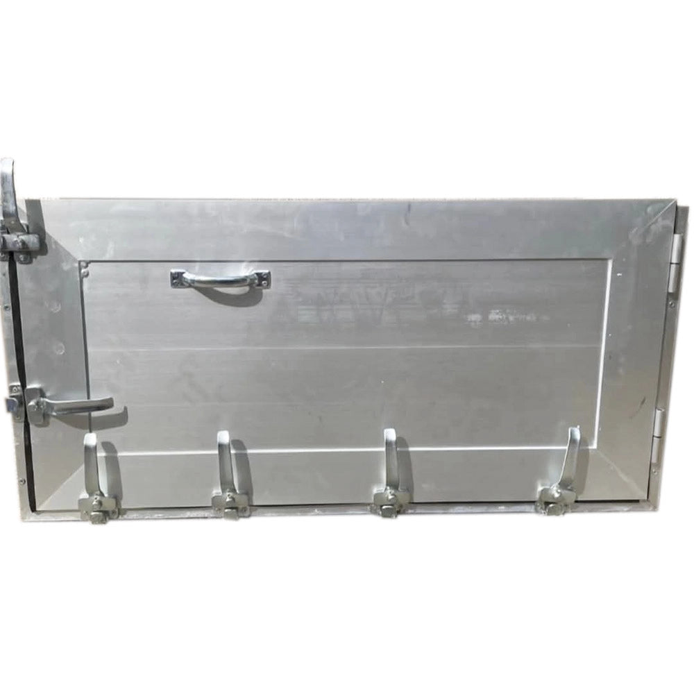 Cancello antiallagamento su misura altezza da 40 a 60 cm larghezza da 140 a 160 cm colore alluminio