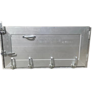 Cancello antiallagamento su misura altezza da 40 a 60 cm larghezza da 140 a 160 cm colore alluminio