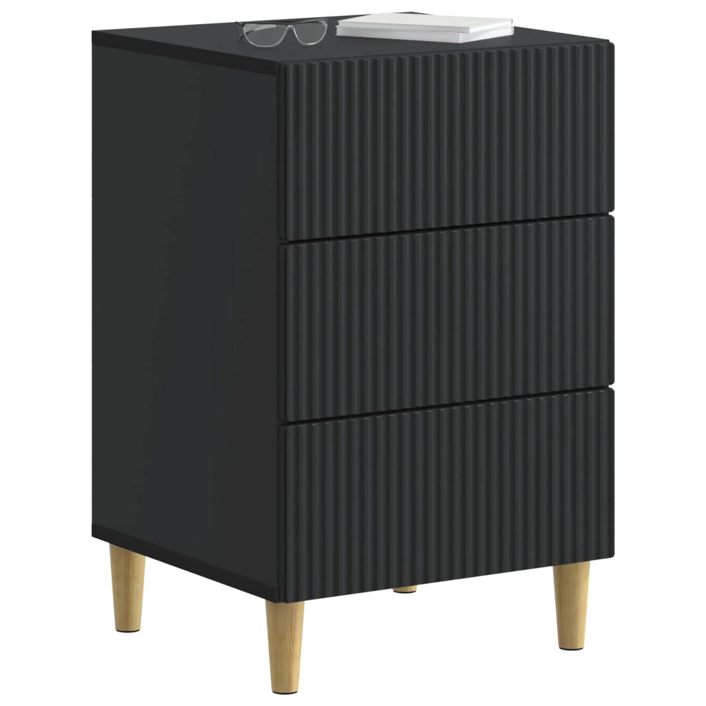 Armadio da Notte Nero 43 x 41 x 66,5 cm Legno ingegnerizzato