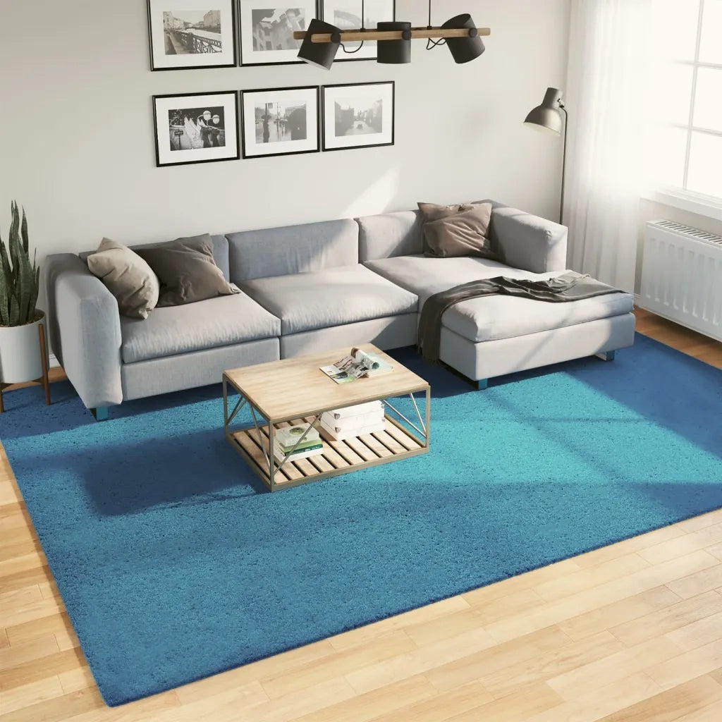 vidaXL Tappeto OVIEDO a Pelo Corto Turchese 240x340 cm