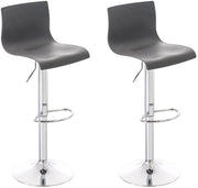 2 Sgabelli Alti HOVER in Polipropilene grigio