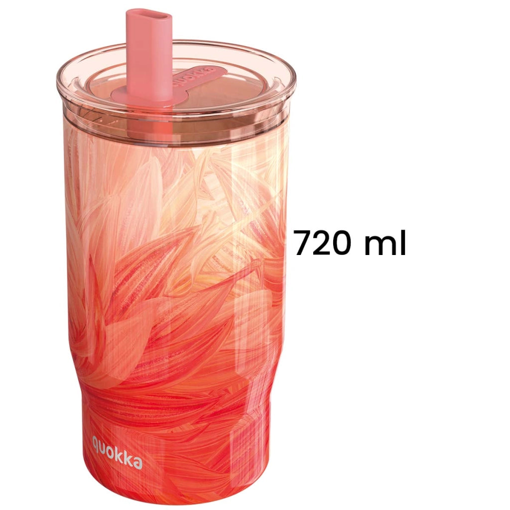 Bottiglia Termica 720ml Modello Mist con Cannuccia Integrata Rosa Quokka
