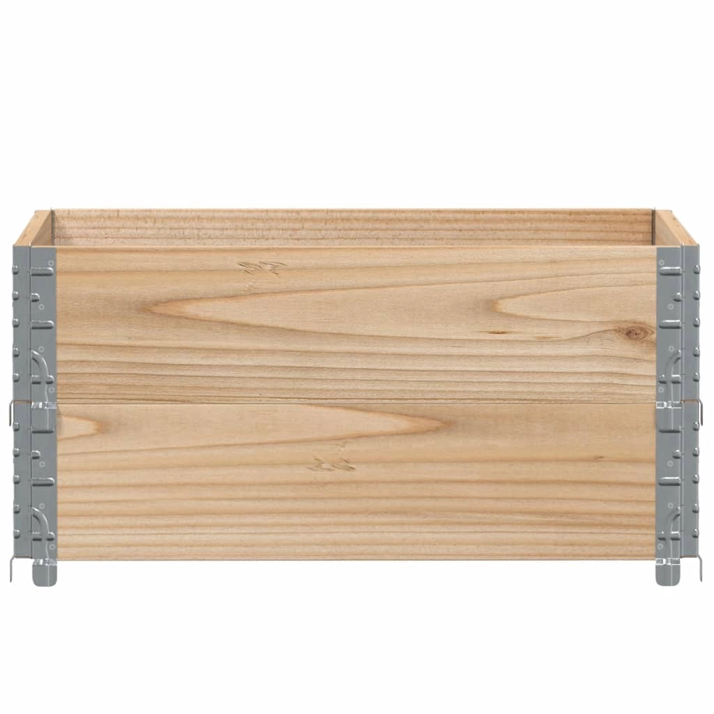 Fioriera rialzata per piante fiori terrazza giardino 80 x 60 cm legno di pino massiccio marrone 02_0037876