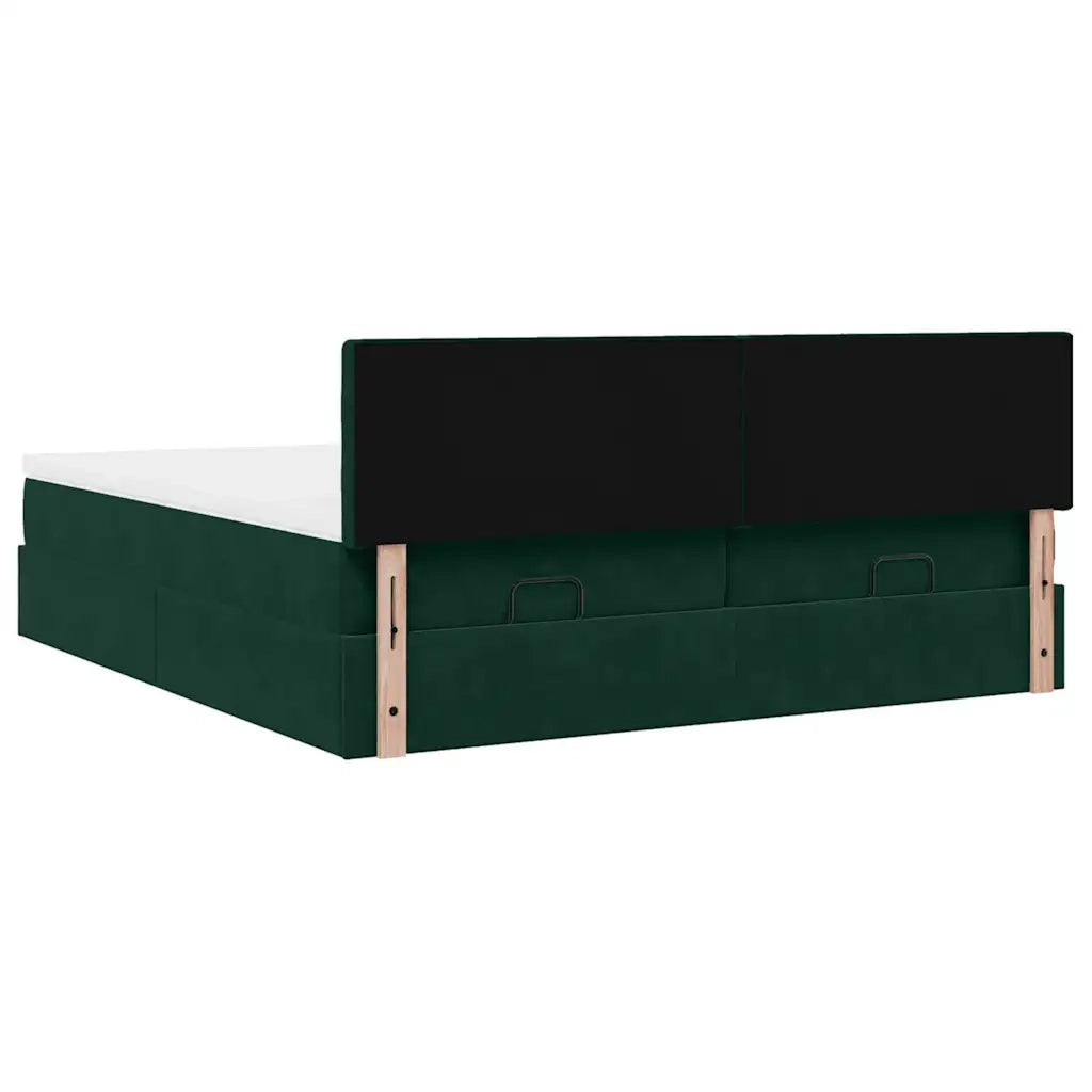 Struttura Letto Pouf con Materassi 160x200 cm Velluto 3312107