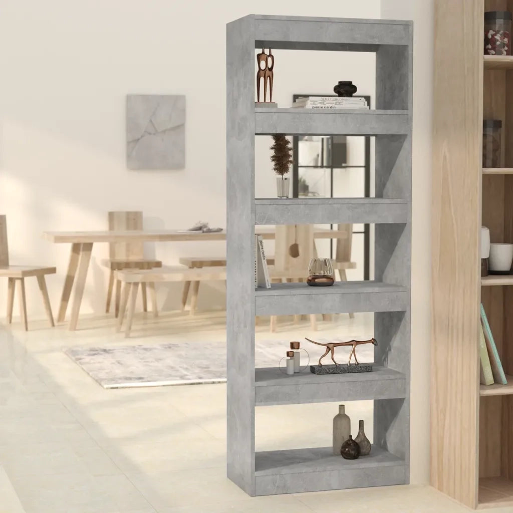 Libreria/Divisorio Grigio Cemento 60x30x166 cm in Truciolato 811677
