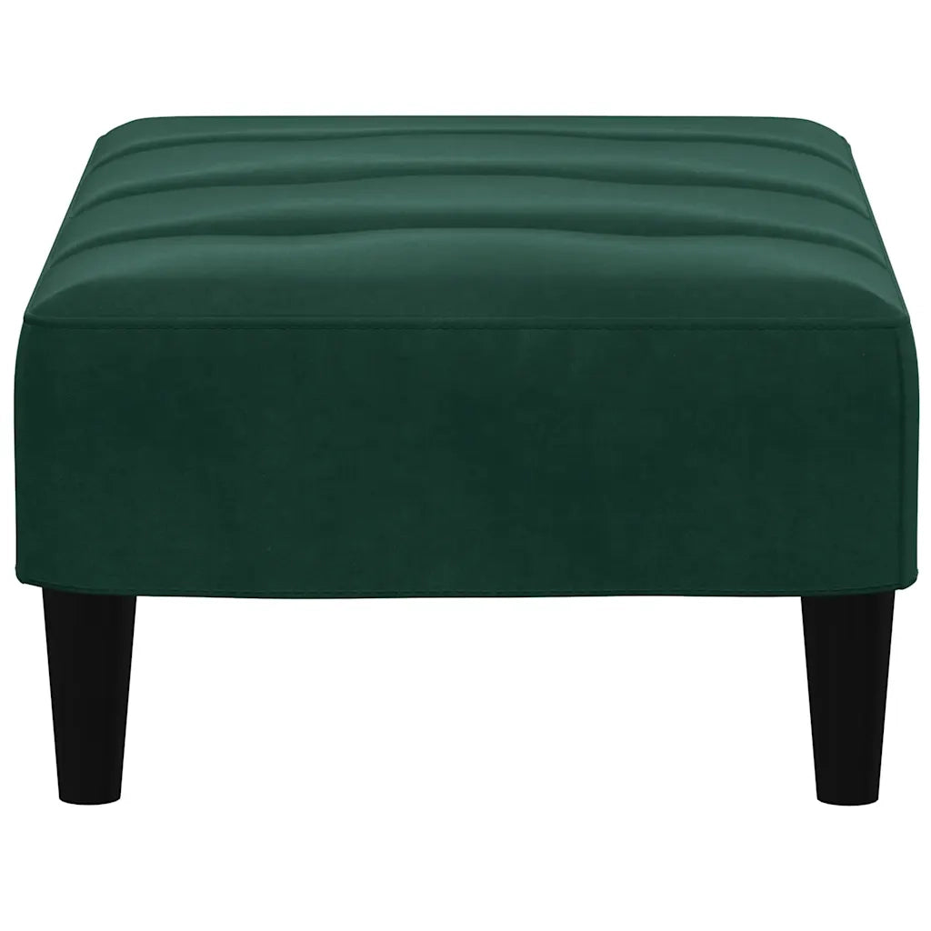 Poggiapiedi Verde Scuro 77x55x31 cm in Velluto 4007368