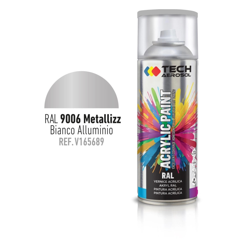 SPRAY ACRILICO BIANCO ALLUMINIO 400ML RAL 9006.