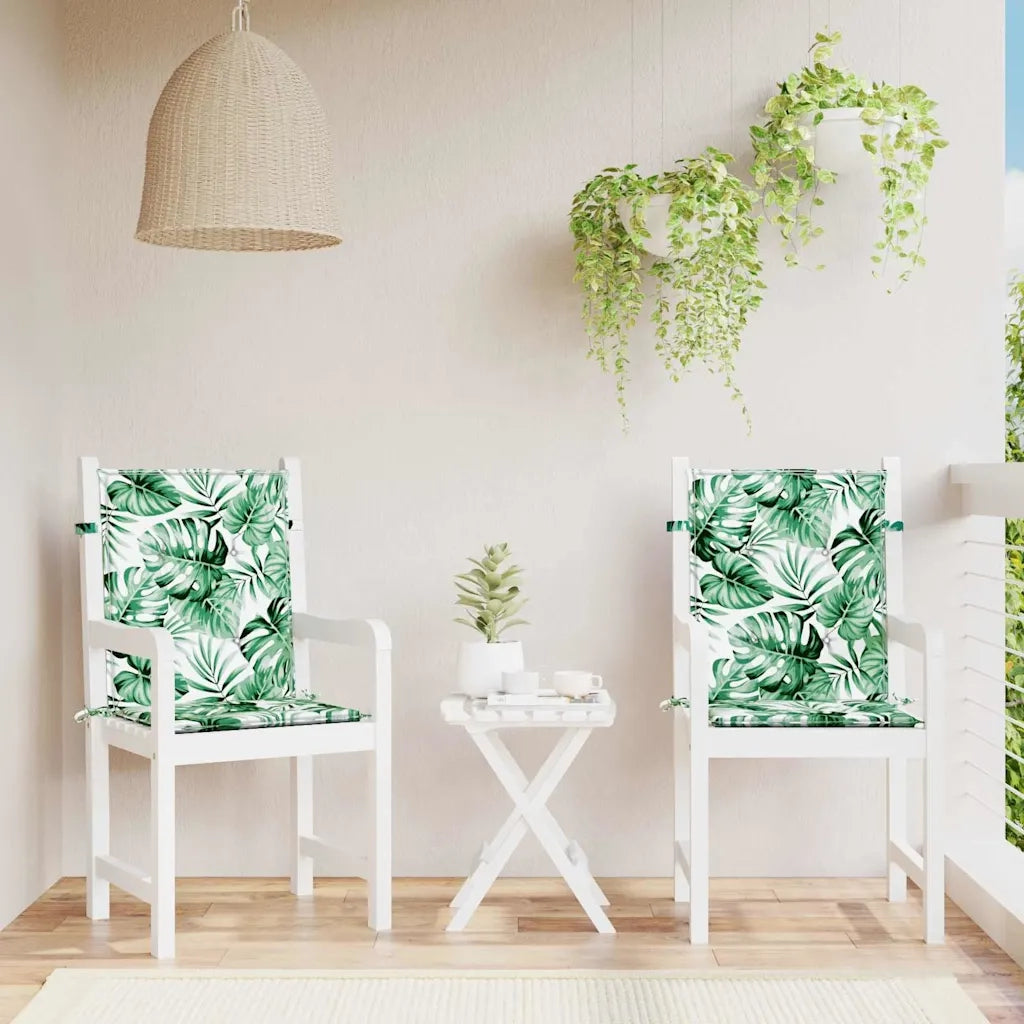 vidaXL Cuscini per sedie Altro 2 pcs Motivo a foglia 100 x 50 x 3 cm