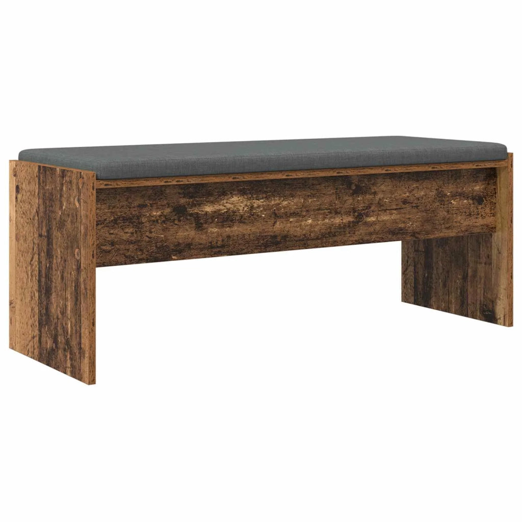 Panca per ingresso con cuscino Legno vecchio 103 x 38 x 40 cm 891566