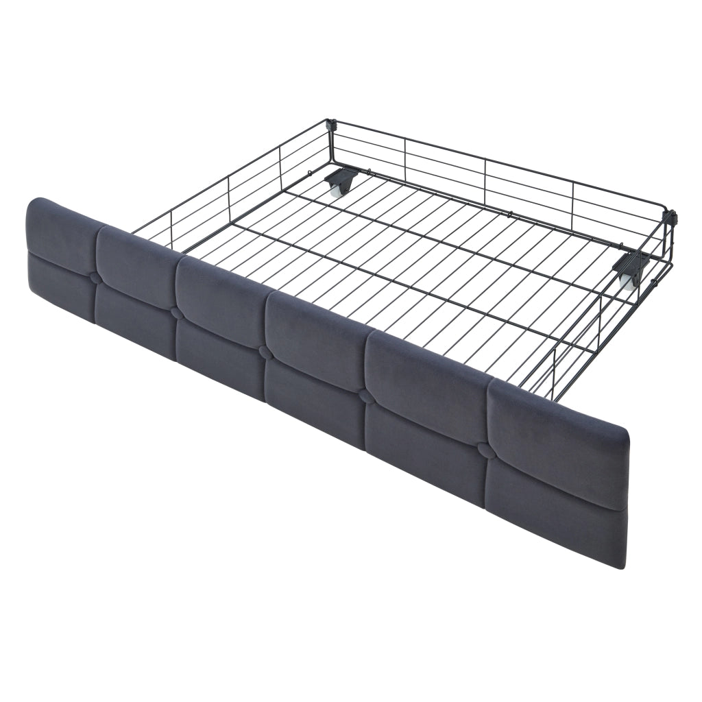 Letto sofa imbottito tessuto 90x200 cm