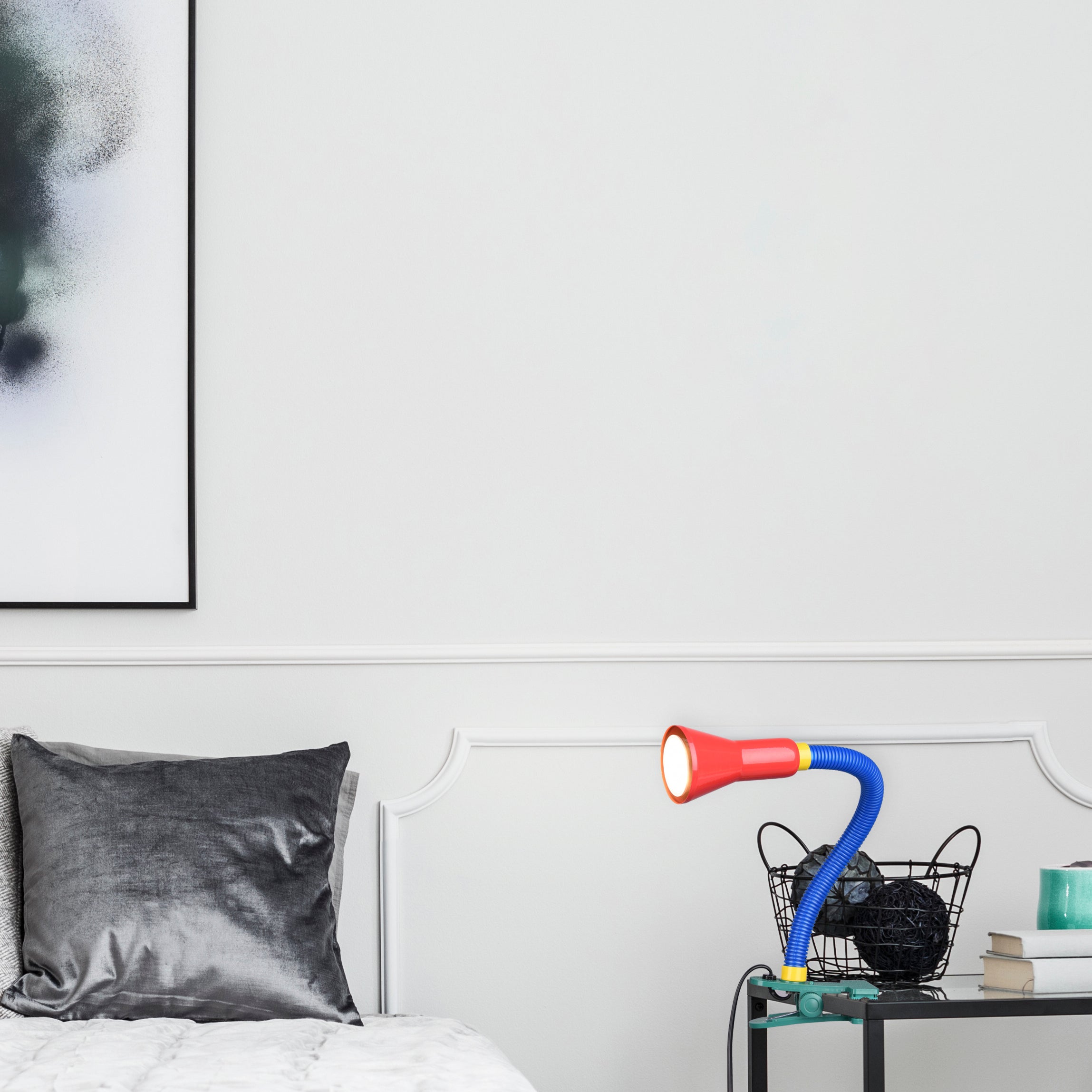 Lampa a morsetto da Interno  E14 in Plastica Multicolore