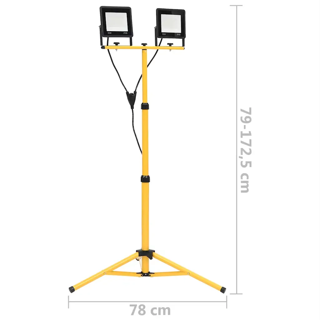 Faretto a LED con Treppiede 2x50 W Bianco Freddo CFW8068716