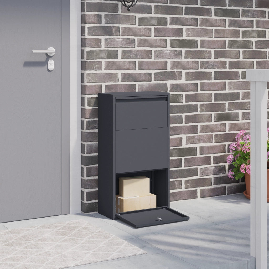 Cassetta per Pacchi Antracite 44x22x82 cm Acciaio