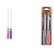 Trade Shop - Set 2 Pezzi Cacciavite A Taglio E A Stella 100 Mm Con Manico Cristallo 5" 91897 -