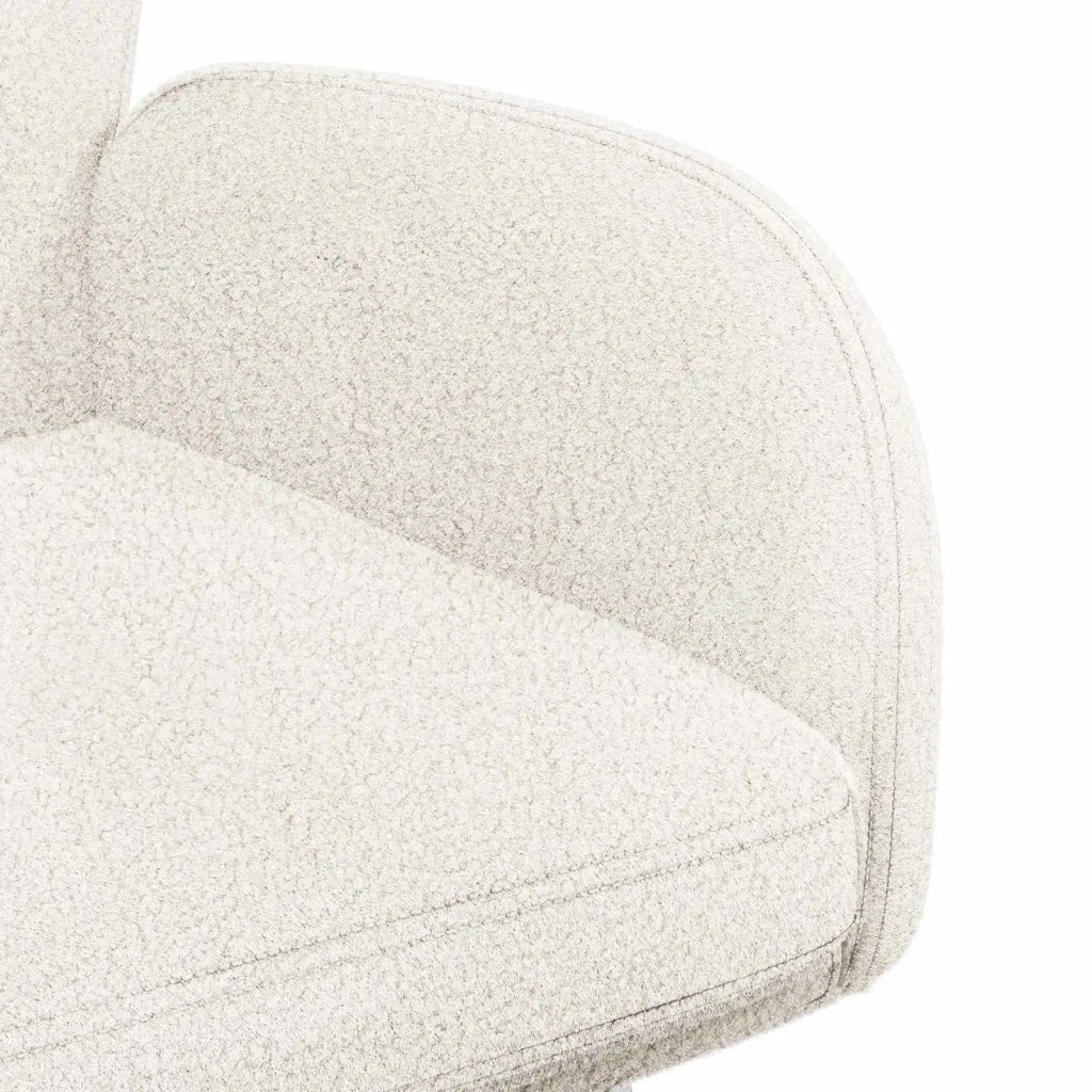 Sedie da pranzo girevoli 6 pz Bouclé Crema 54 x 58 x 87 cm 3428290