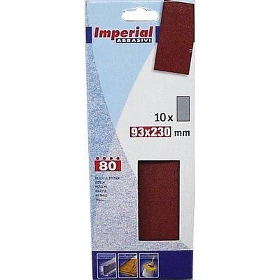 CARTA ABRASIVA A FOGLI IMPERIAL - GRANA  80 MM 93X230 CF=PZ 10- 4 confezioni