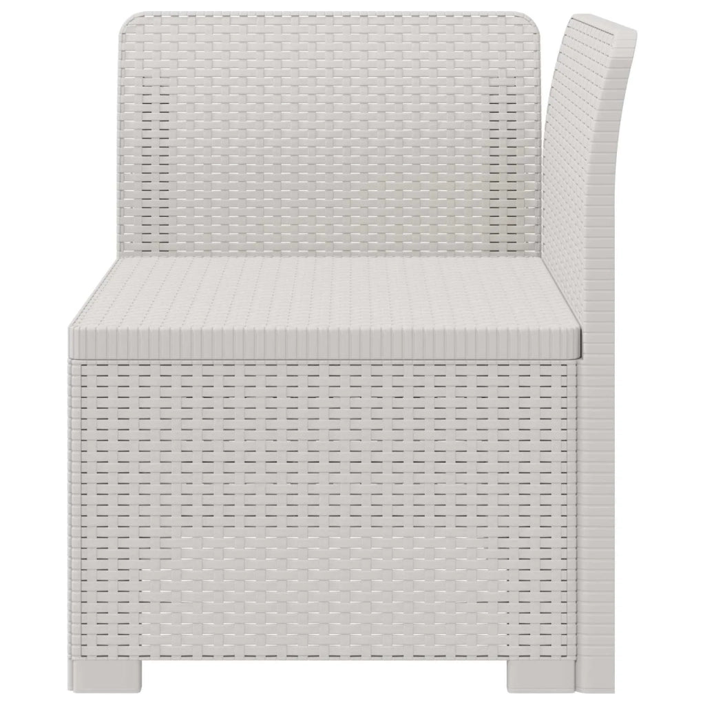 Divano da Giardino a 1 Posto Aspetto Rattan PP Bianco 8011814