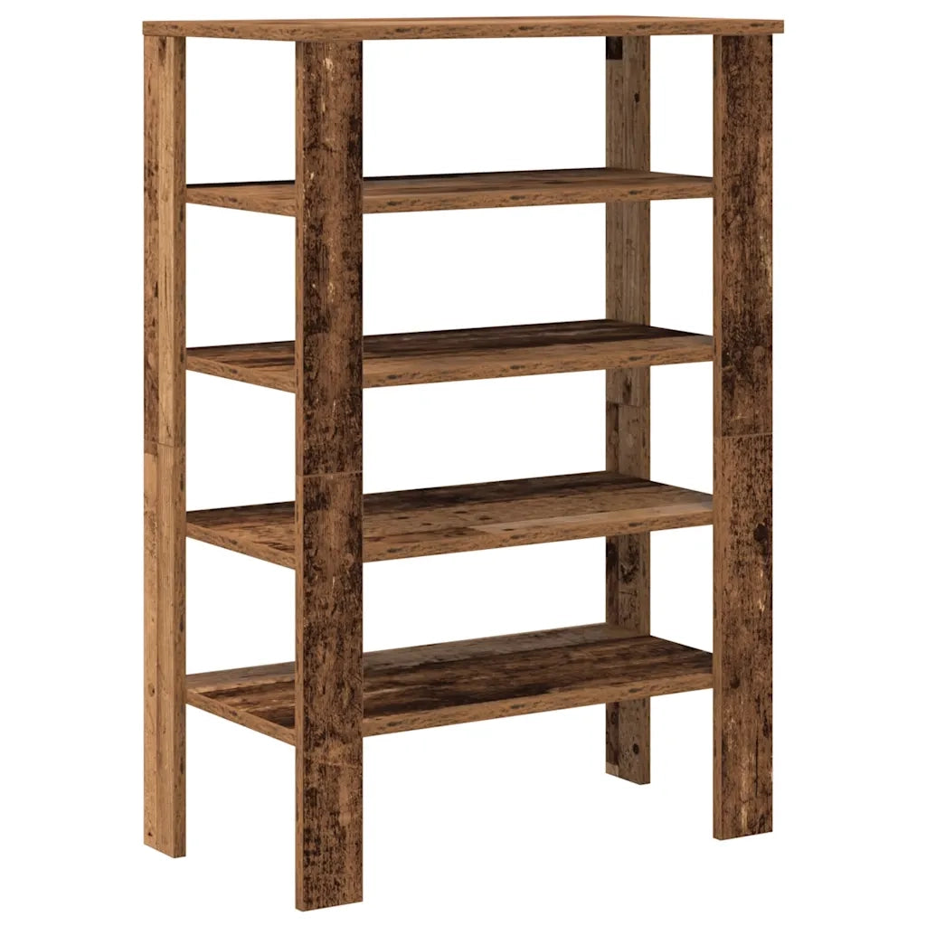 Scarpiera-Scaffale per scarpe Legno Vecchio 61x32x87,5 cm in Truciolato