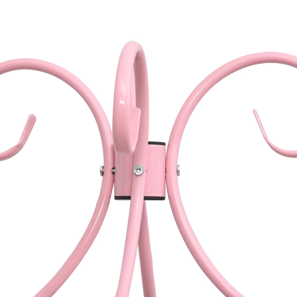 Letto a Baldacchino Rosa in Metallo 100x200 cm cod mxl 59873