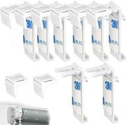 Kit di fissaggio per tende a rotaia da 16 pezzi - set di riparazione sostitutiva - senza foratura - materiale PVC - duraturo - resistenza alla abrasione - beugoli per tende