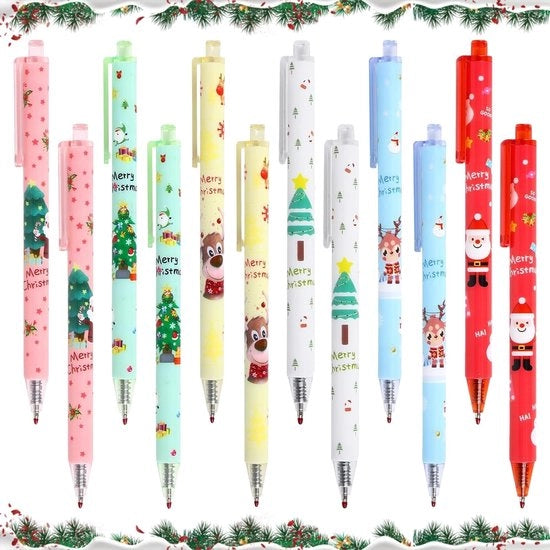 Set di pennarelli a gomma 12 pezzi - Pennarelli a gomma intrecciabili - Pennarelli a gomma - Pennarelli a gomma per ufficio/scolastico - Design unico 14cm - Pennarelli a gomma