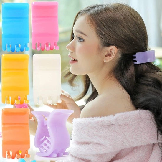 Pacco di 4 spille per capelli Hawaii, spille per capelli fiorite, spille per capelli fiori di mare, copricapo per bambine e donne, festa al mare, vacanza in piscina, 8 cm