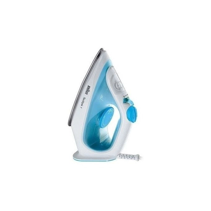 Braun TexStyle 1 Ferro da stiro a secco e a vapore Piastra in Ceramica 2000 W Blu, Bianco