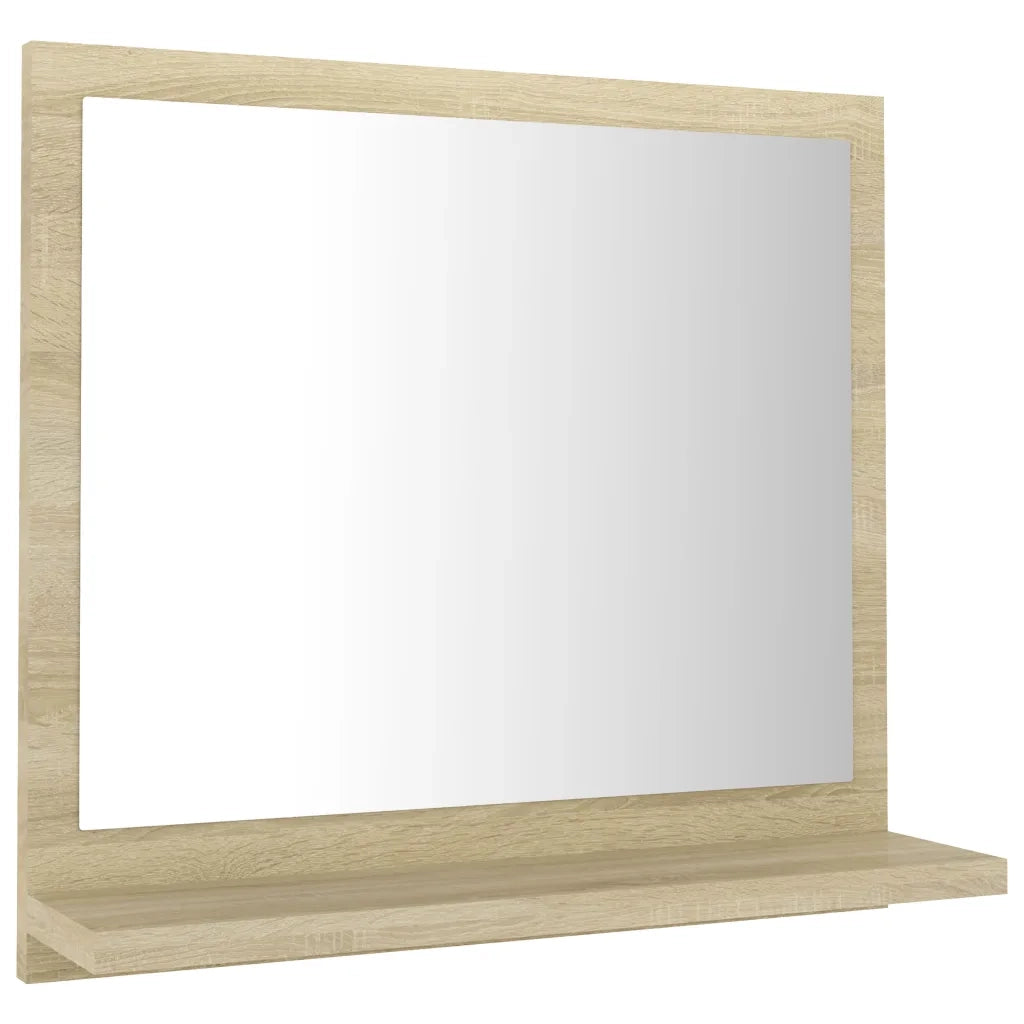 Specchio da bagno-Specchio decorativo Rovere Sonoma 40x10,5x37 cm Legno Multistrato