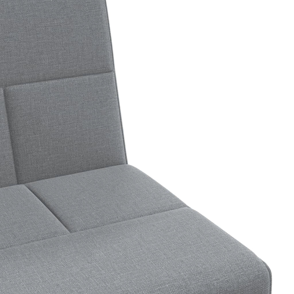 Divano letto con portabicchieri 200 x 89 x 70 cm tessuto grigio chiaro 02_0019844