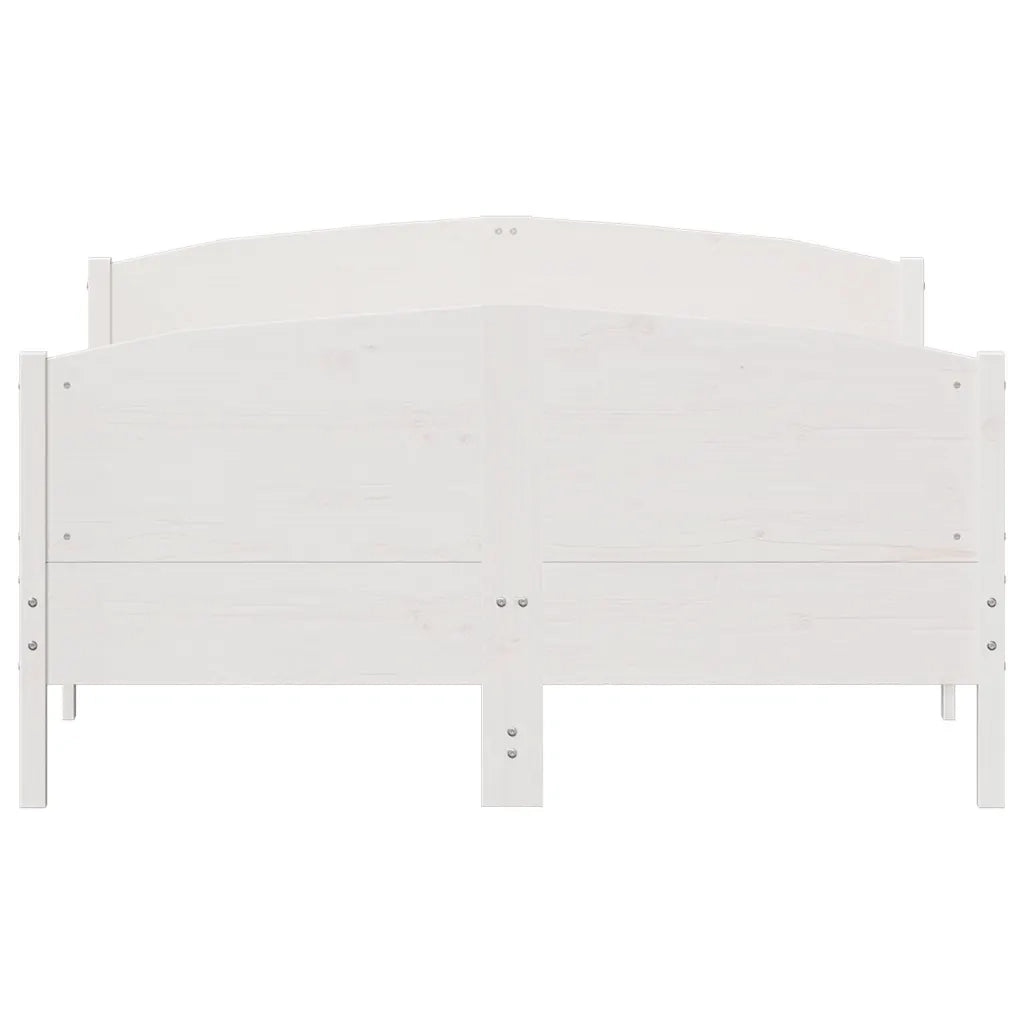 Giroletto senza Materasso Bianco 120x200 cm Legno Massello Pino 3216177