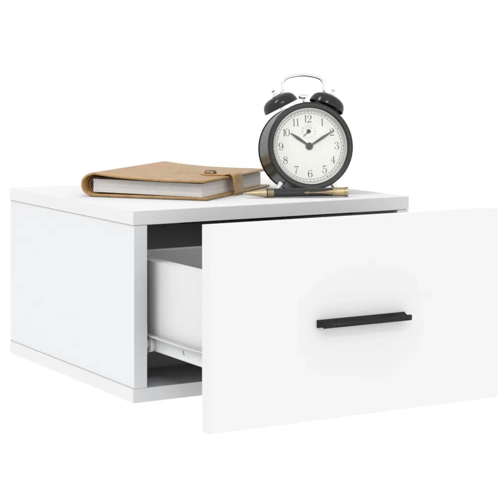Comodini a Muro 2 pz Bianchi 35x35x20 cm 829853