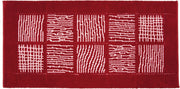 Tappeto Scendiletto Camera Bagno 55x110 cm Shaggy Puro Cotone Assorbente Antiscivolo Bordeaux