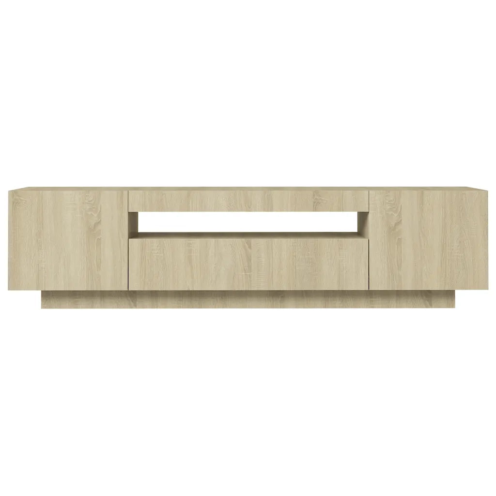 Mobile TV | Armadietto TV | Mobile Porta TV con Luci LED Rovere Sonoma 160x35x40 cm
