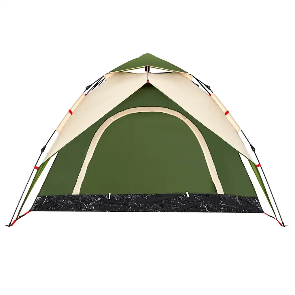 Tenda a Cupola da Campeggio 3 Persone Verde a Rilascio Rapido 4004177