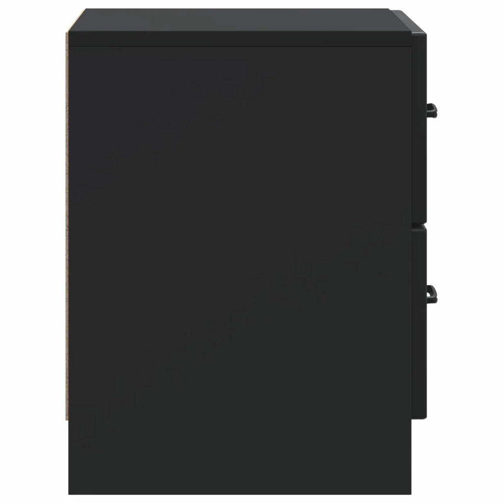 Armadio da Notte Nero 43 x 34,5 x 44,5 cm Legno ingegnerizzato 895677