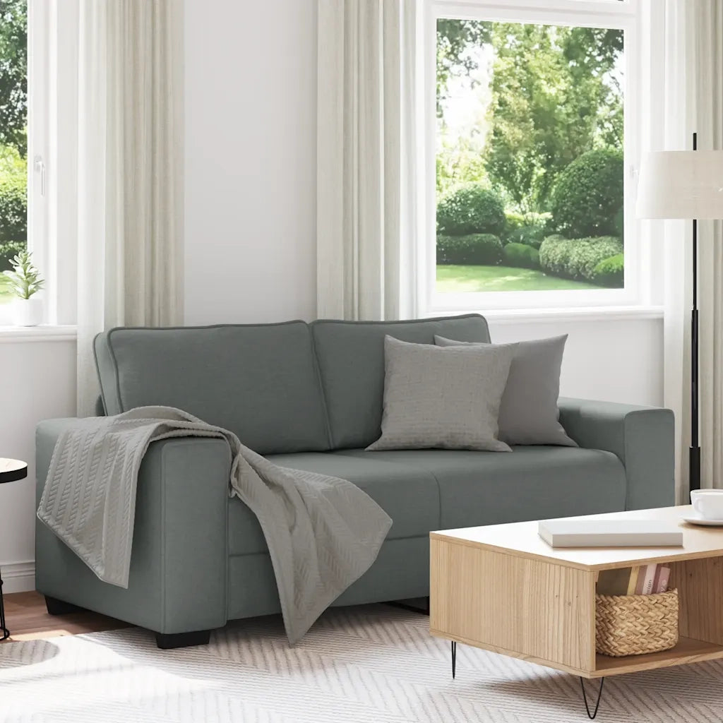 Divano a 2 Posti Grigio Scuro 180x77x82 cm in Tessuto 4105167
