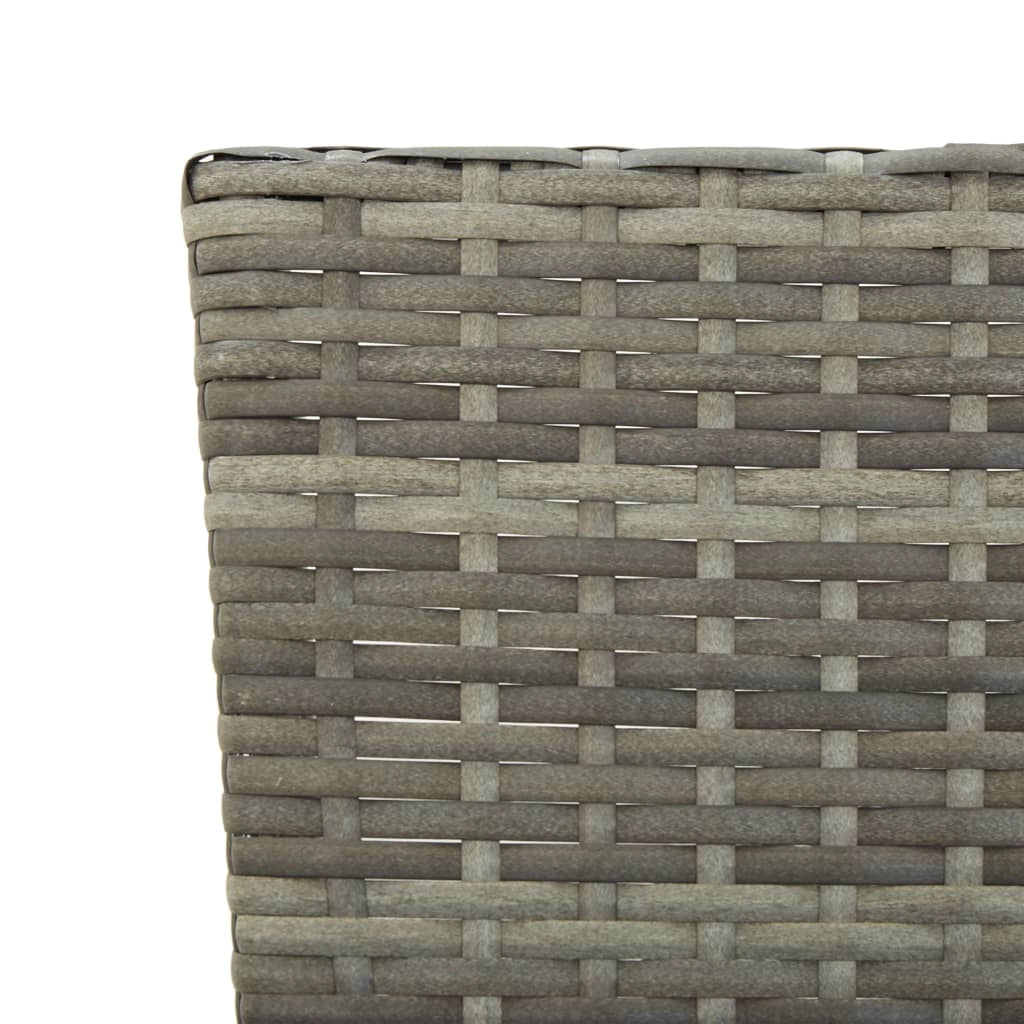 Panca da giardino mobili da esterno per patio mobili da terrazza con cuscini 176 cm resina intrecciata grigia 02_0011592