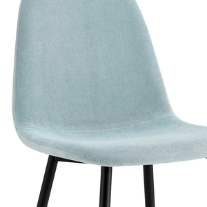 Set 4 Sedie 43x42x86 cm in Tessuto Bella Azzurro Pastello