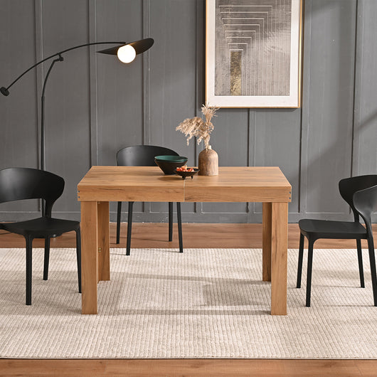 Tavolo da Pranzo Allungabile 120-200x80x76 cm in Legno Quercia