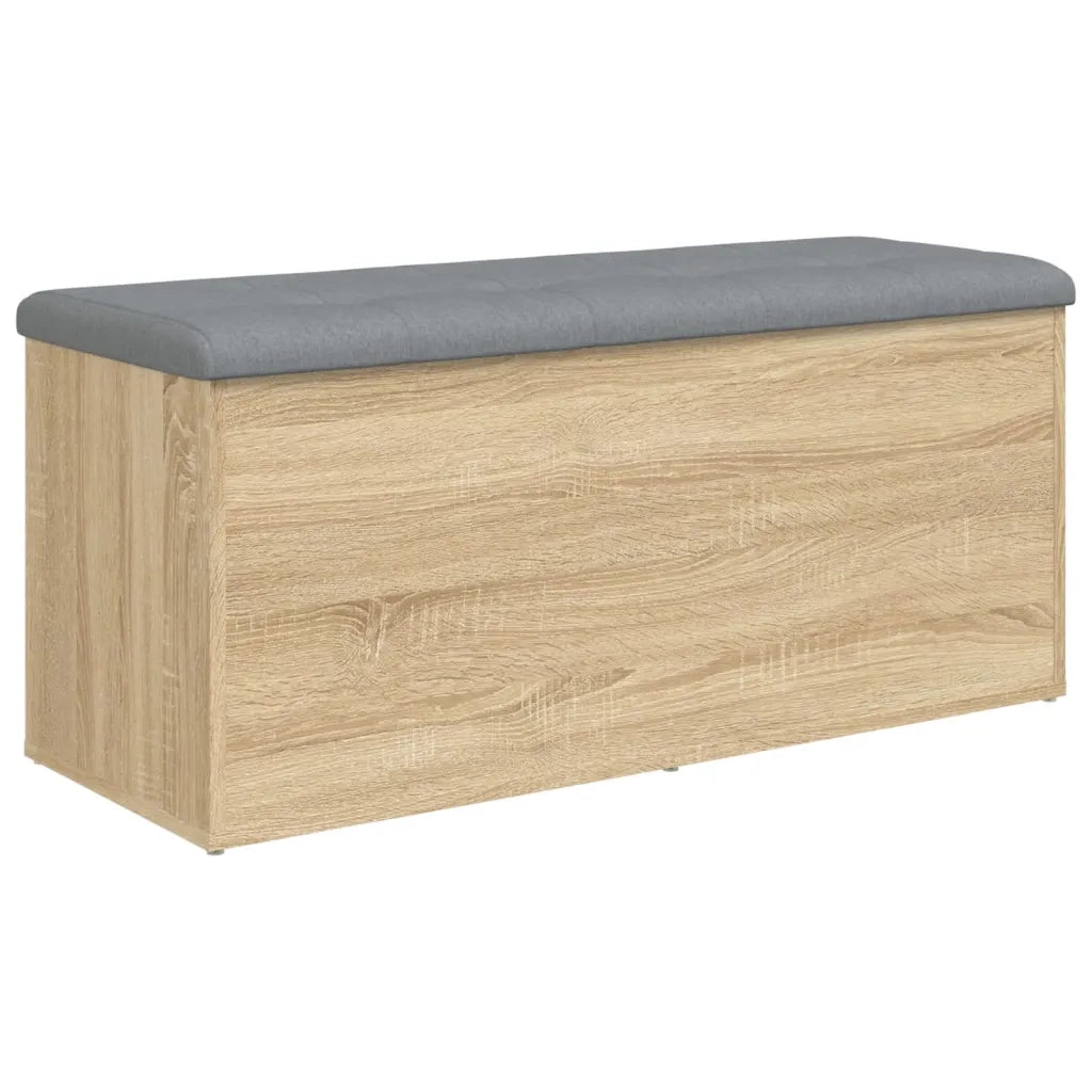 Panca contenitore in rovere Sonoma 102x42x45 cm in legno ingegnerizzato 835056