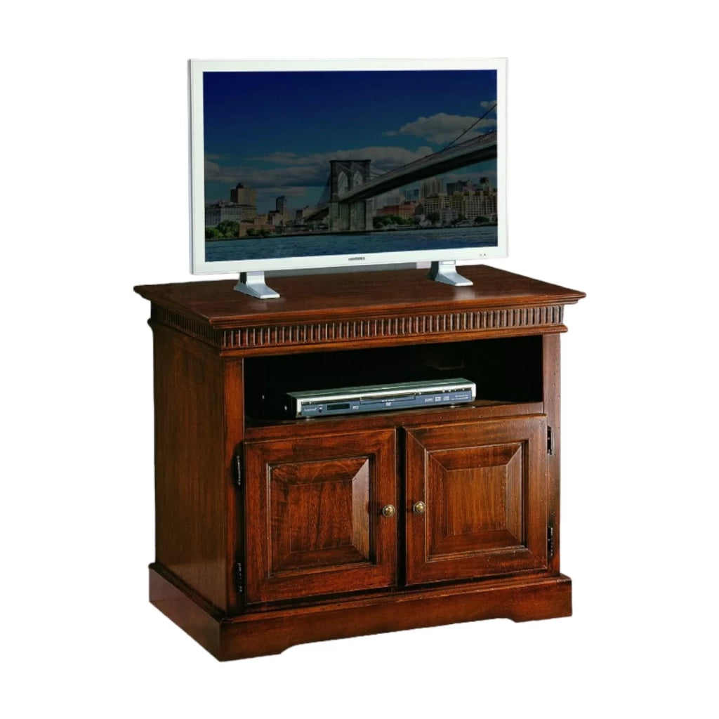Porta tv arte povera 2 porte in legno tinta noce l.89 p.54 h.74 - Mobili 2G