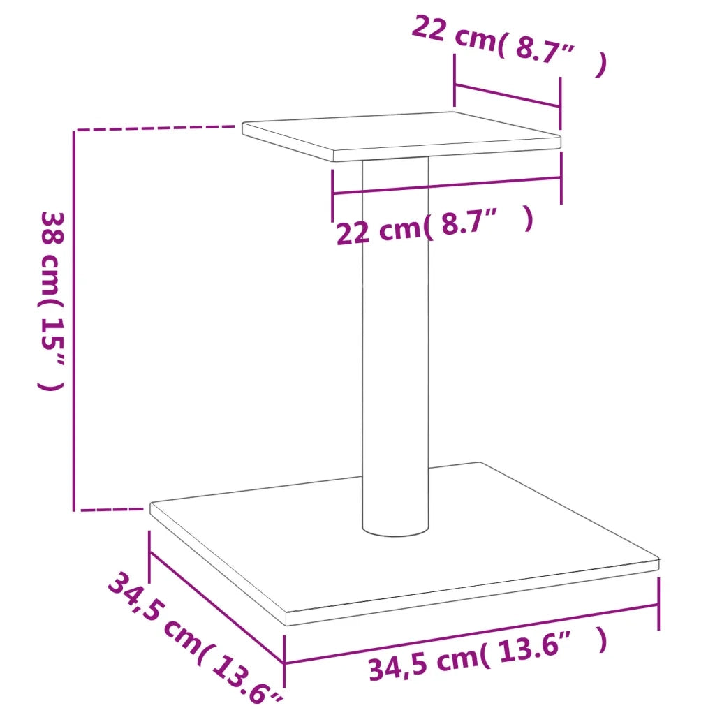 Palo Tiragraffi per Gatti con Piattaforma Crema 38 cm 171735