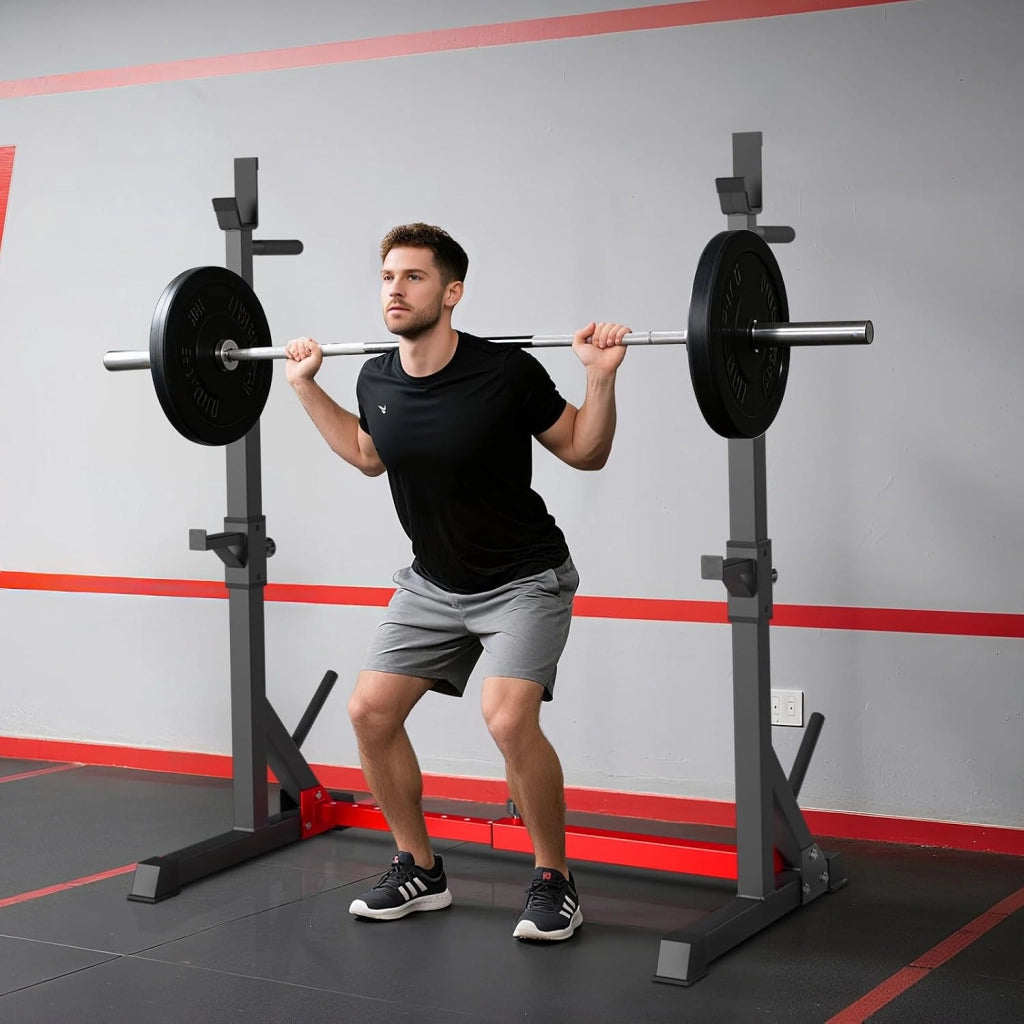 Rack da Squat, Supporto Bilanciere Regolabile, Stand per Sollevamento Pesi Multifunzione per casa, palestra Max 250 KG